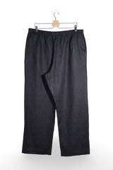 Pantaloni - Alte Branduri negri din in cu talie elastică – XL – Femei - spate