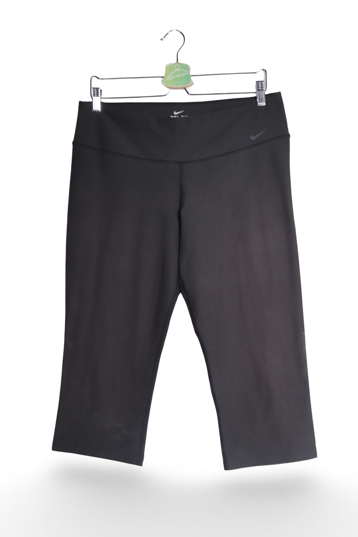 Colanti 2/3 - NIKE negri Dri-FIT cu talie înaltă – L – Femei - fata