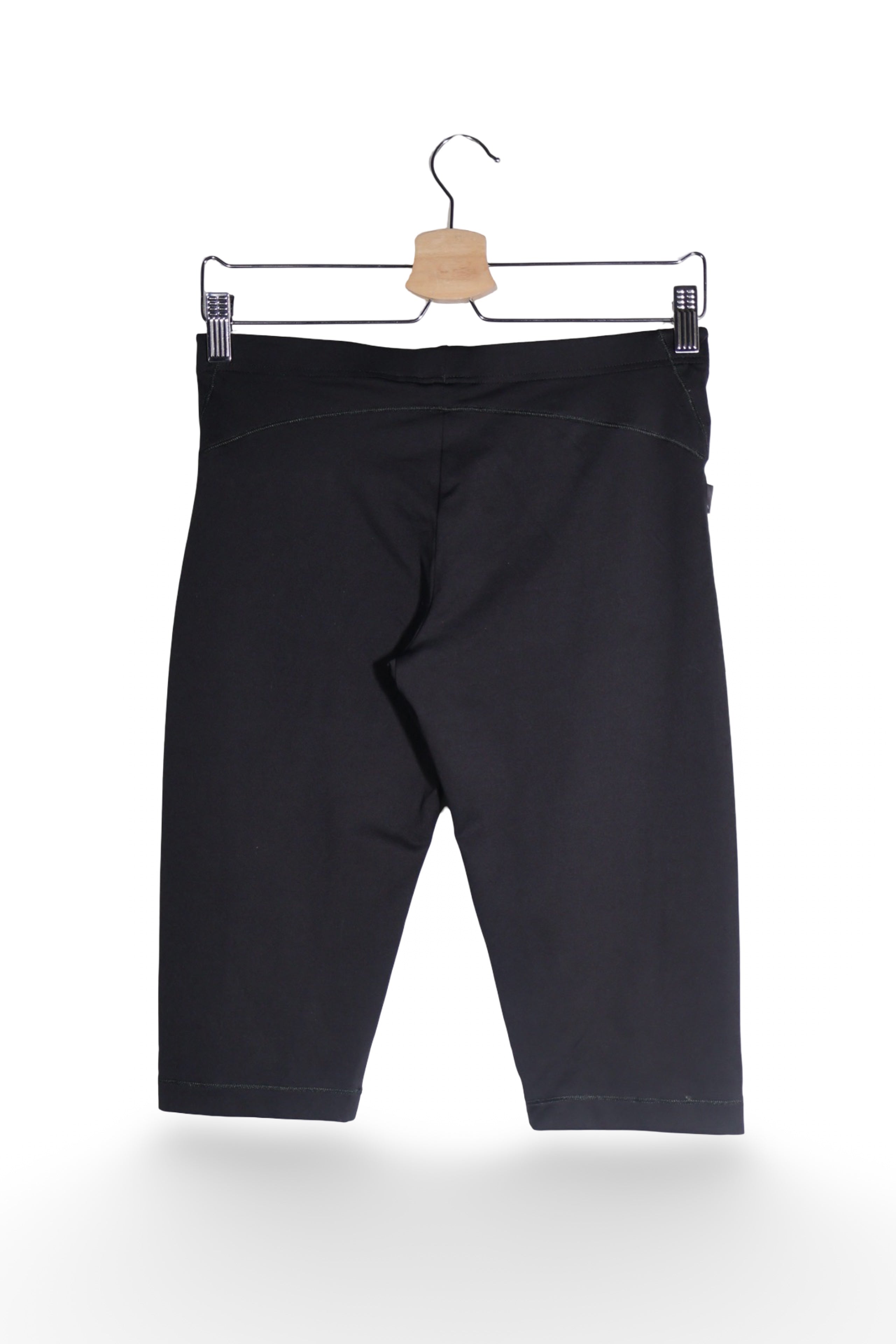 Colanti scurti - adidas capri negru din material elastic – M – Femei - fata