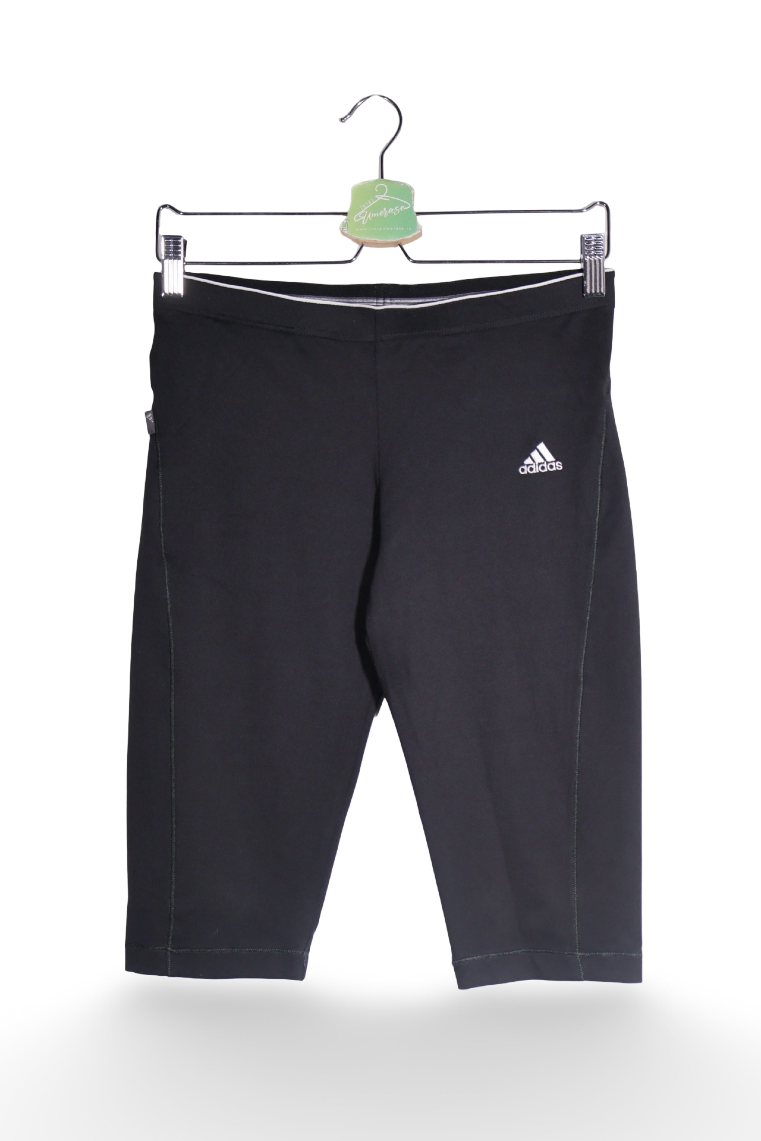 Colanti scurti - adidas capri negru din material elastic – M – Femei - detaliu