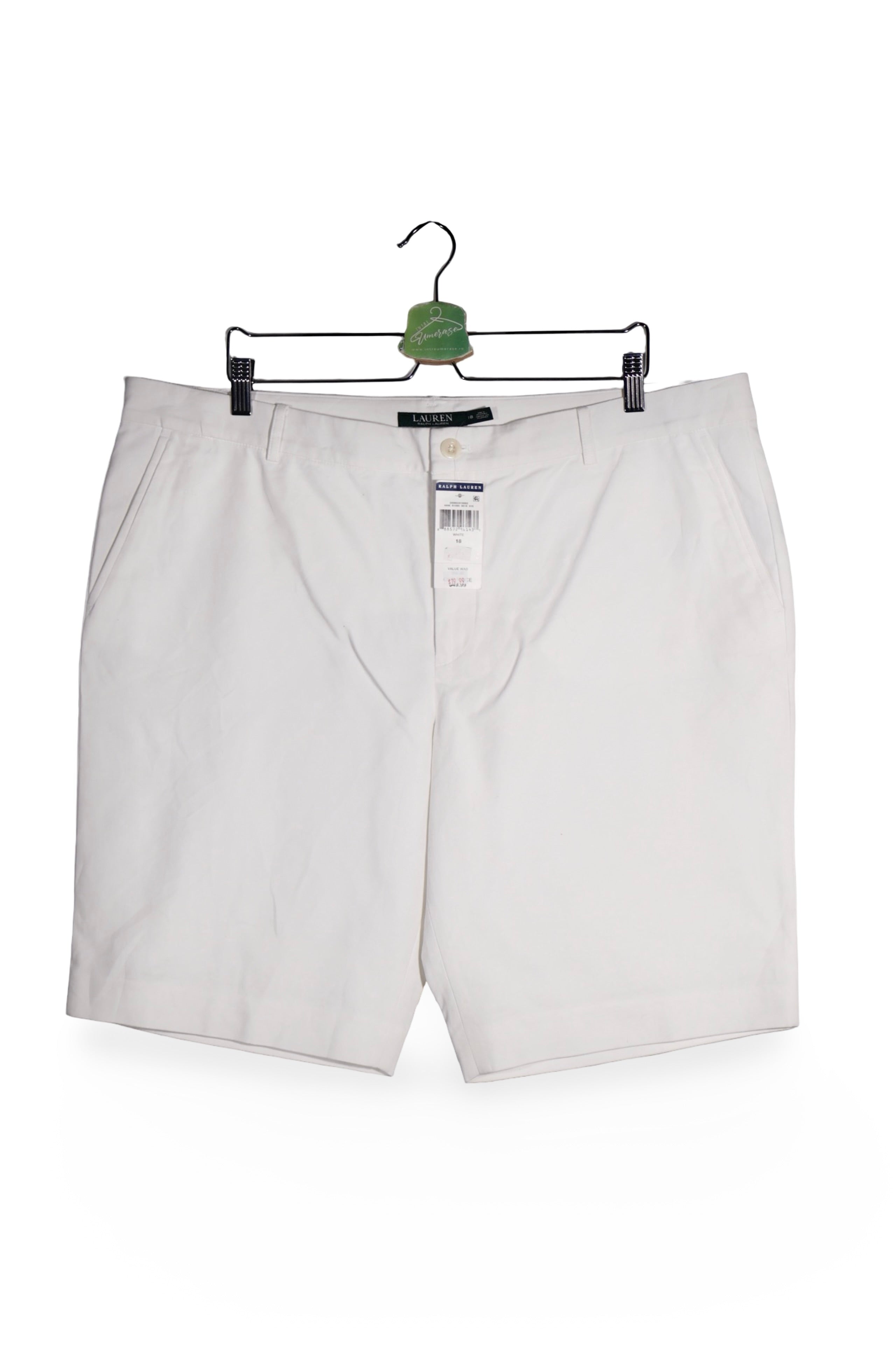 Pantaloni scurți - Ralph Lauren chino alb ivoire din bumbac – 3XL – Femei - fata
