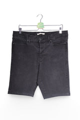 Blugi scurți - Levi's negri spalaciti din denim elastic – XL – Femei - fata