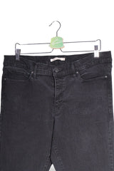 Blugi scurți - Levi's negri spalaciti din denim elastic – XL – Femei - detaliu