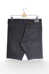 Blugi scurți - Levi's negri spalaciti din denim elastic – XL – Femei - spate