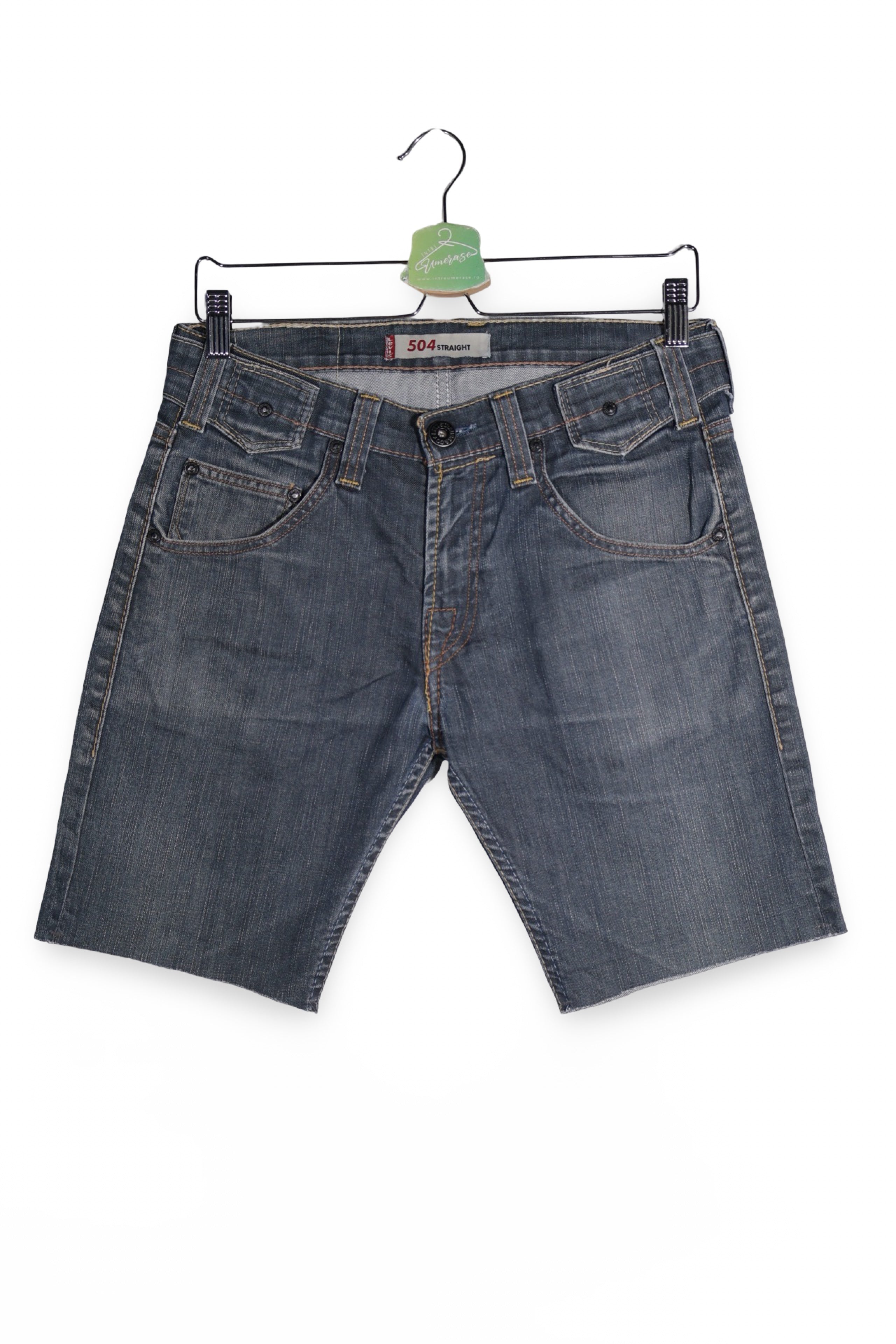 Blugi scurți - Levi's blugi scurti straight albastru inchis spalat – S – Bărbați - fata