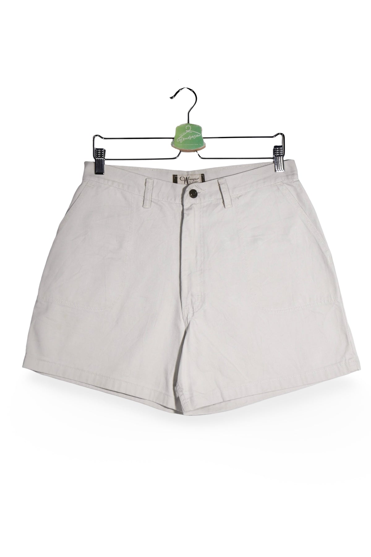 Pantaloni scurți - Wrangler chino bej deschis din bumbac – M – Femei - fata