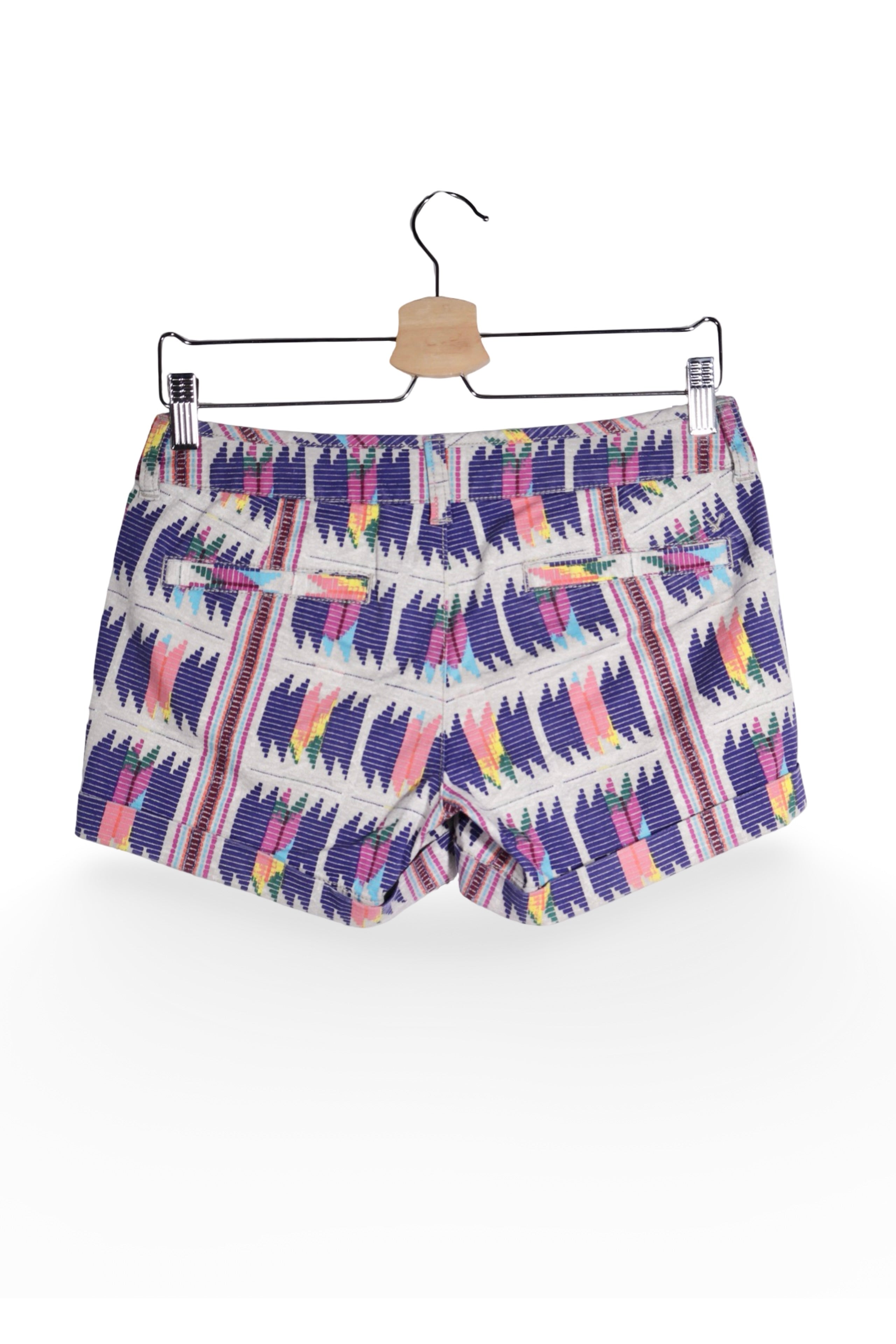 Pantaloni scurți - American Eagle scurti cu imprimeu geometric multicolor – S – Femei - spate