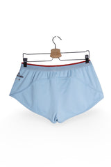 Pantaloni scurți - adidas albastru deschis sport din poliester – M – Femei - spate