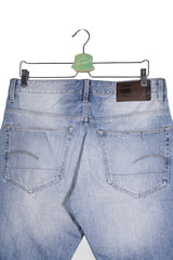 Blugi scurți - G-star denim albastru decolorat, cu revere – M – Bărbați - spate