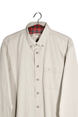 Cămașă - Camel bej din bumbac cu guler button-down – L – Bărbați - detaliu
