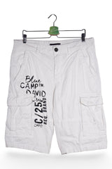 Pantaloni scurți - Camp David cargo alb din bumbac – L – Bărbați - fata
