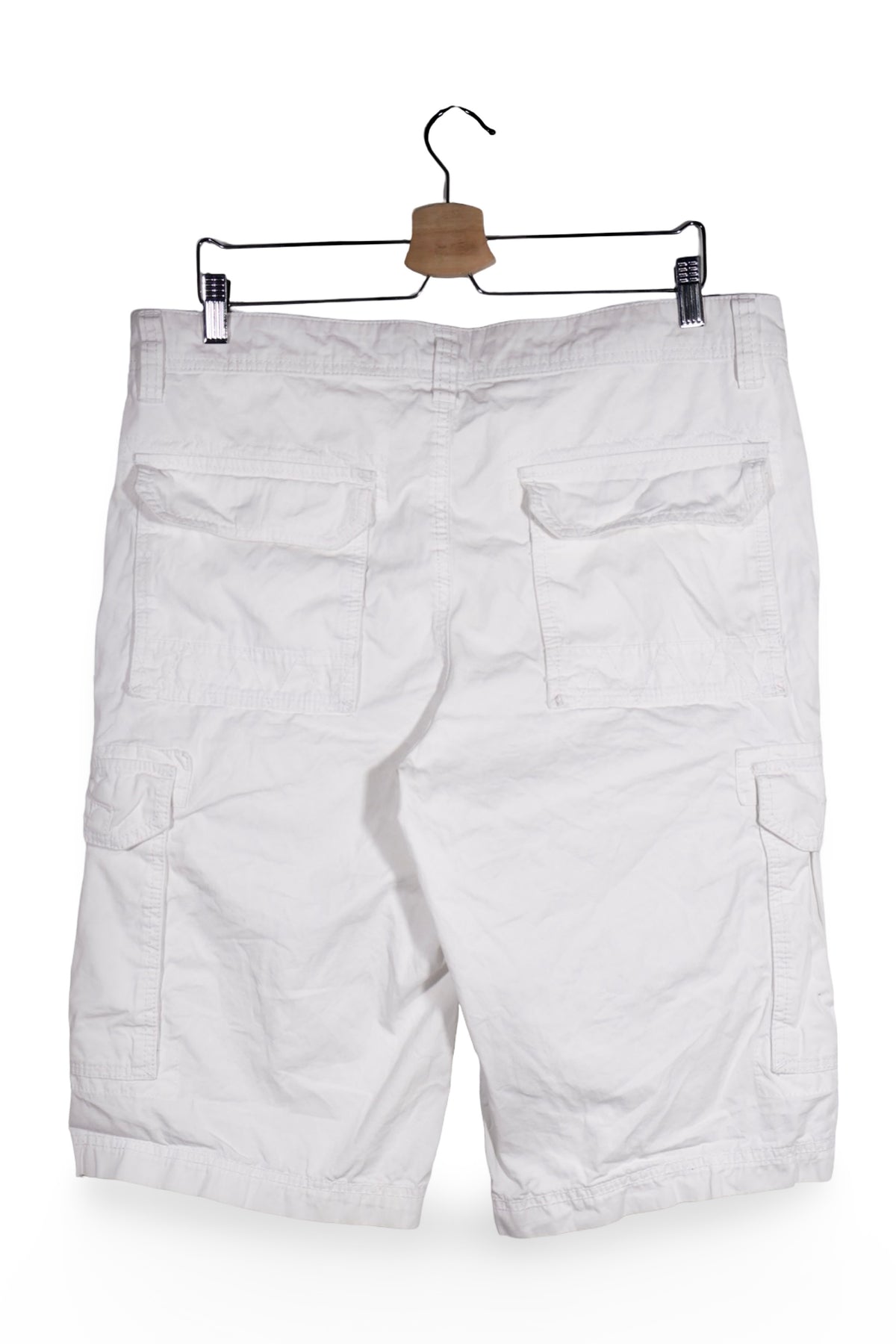 Pantaloni scurți - Camp David cargo alb din bumbac – L – Bărbați - spate