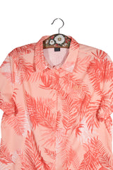 Cămașă - Jack Wolfskin camasa roz piersica cu imprimeu tropical – XL – Femei - detaliu