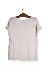 Tricou - Premium roz pal din matase si bumbac – M – Femei - spate