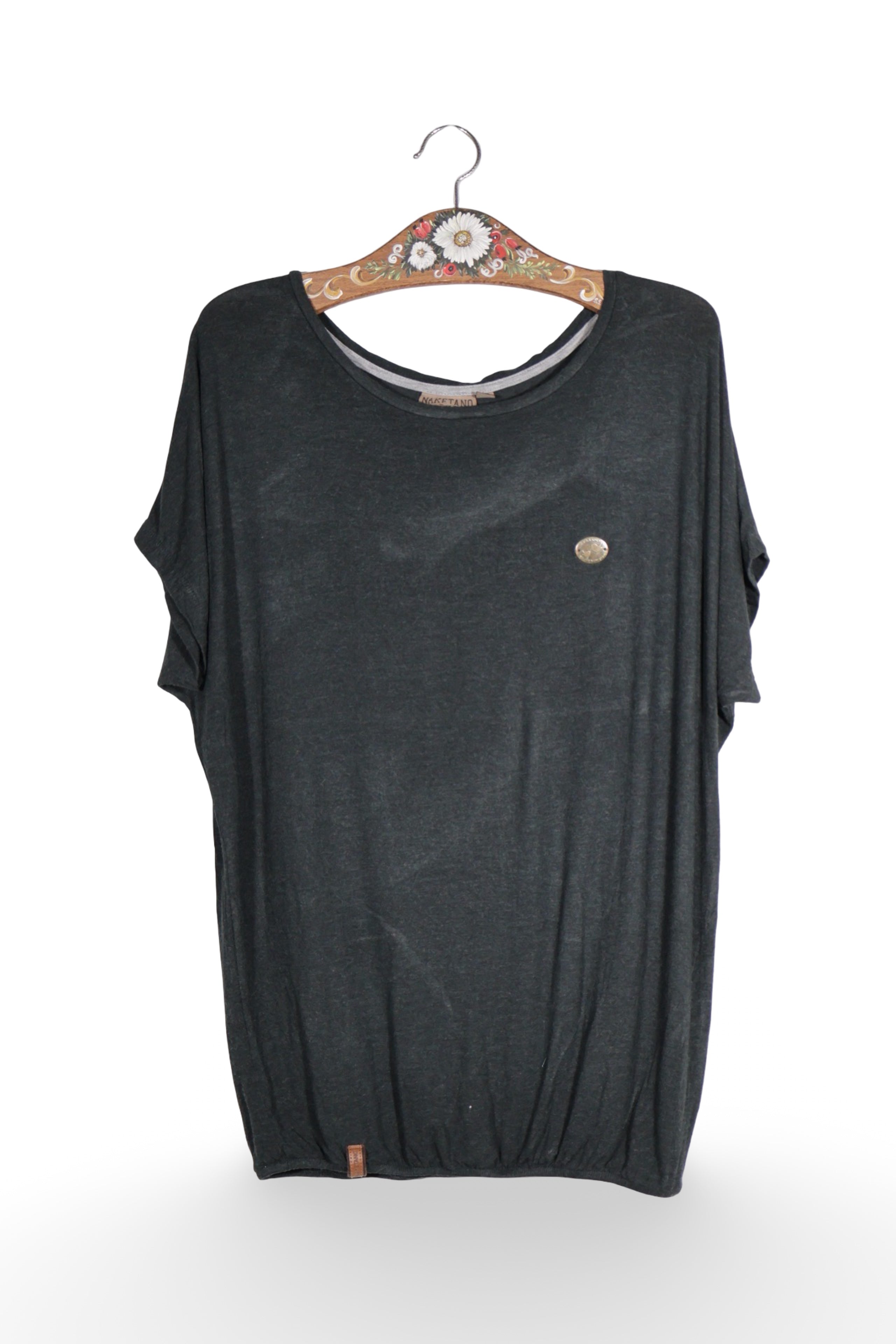 Tricou - Naketano negru lejer din viscoza – L – Femei - fata