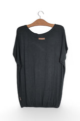 Tricou - Naketano negru lejer din viscoza – L – Femei - spate