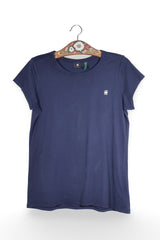 Tricou - G-star bleumarin din jerseu cu logo discret – XL – Femei - fata