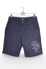 Pantaloni scurți - Camp David bleumarin cu imprimeu grafic pe picior – M – Bărbați - fata