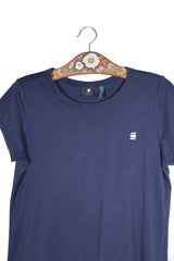 Tricou - G-star bleumarin din jerseu cu logo discret – XL – Femei - detaliu