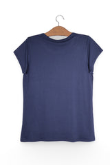 Tricou - G-star bleumarin din jerseu cu logo discret – XL – Femei - spate