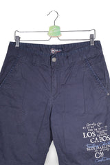 Pantaloni scurți - Camp David bleumarin cu imprimeu grafic pe picior – M – Bărbați - detaliu