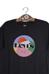 Tricou - Levi's negru cu imprimeu grafic colorat – XS – Femei - detaliu