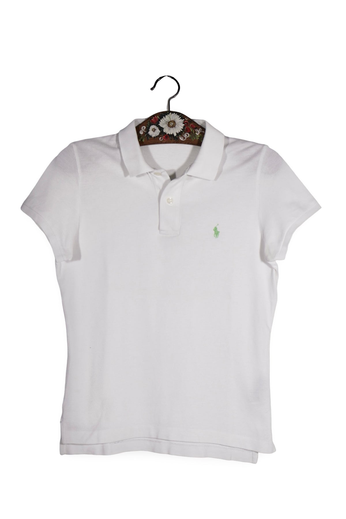 Tricou - Ralph Lauren polo alb Slim Fit din bumbac – M – Femei - fata