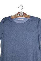 Tricou - Vaude albastru melanj din poliester reciclat – XL – Femei - detaliu