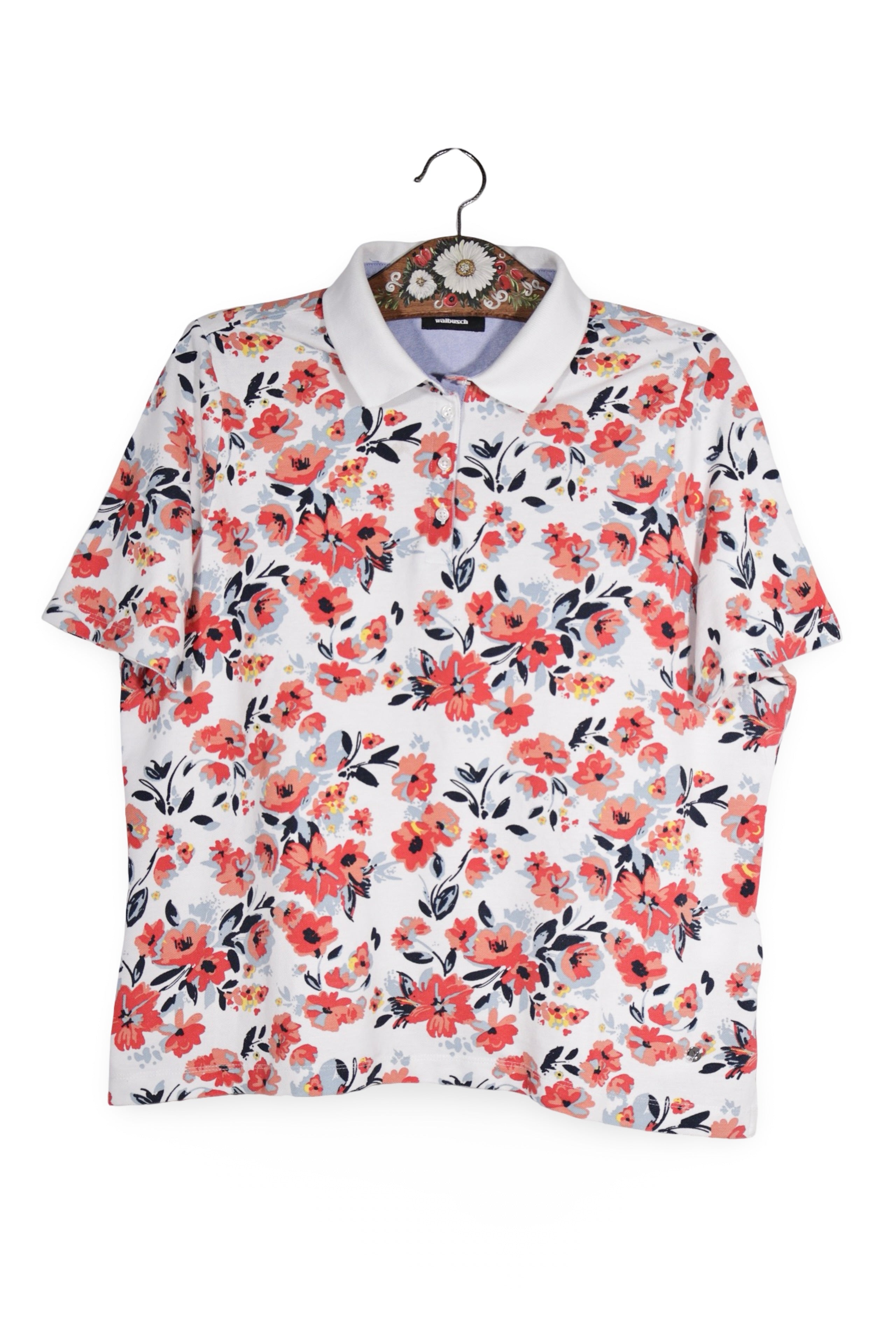 Tricou - walbusch alb cu imprimeu floral – XL – Femei - fata