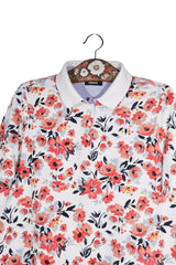 Tricou - walbusch alb cu imprimeu floral – XL – Femei - detaliu