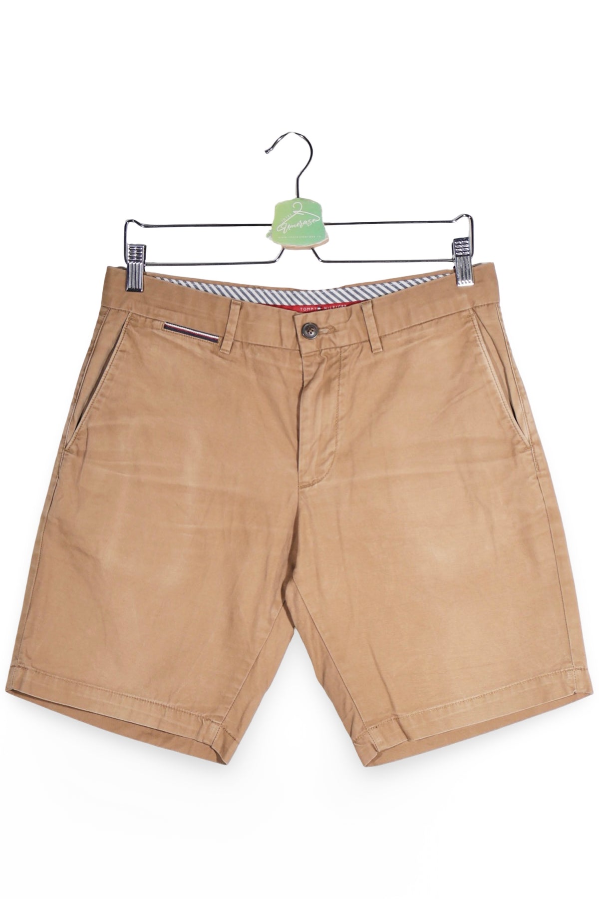 Pantaloni scurți - Tommy Hilfiger chino bej din bumbac – M – Bărbați - fata