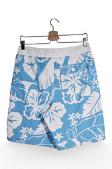 Pantaloni - Abercrombie&Fitch scurti tropicali alb-albaștri din poliester – XS – Bărbați - spate