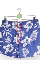Pantaloni scurți - Tommy Hilfiger albastri cu imprimeu floral tropical – M – Bărbați - detaliu