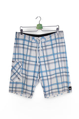 Pantaloni scurți - Quiksilver boardshorts albastre cu carouri – L – Bărbați - fata