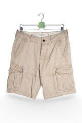 Pantaloni scurți - Abercrombie&Fitch cargo bej din bumbac – S – Bărbați - fata