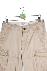 Pantaloni scurți - Abercrombie&Fitch cargo bej din bumbac – S – Bărbați - detaliu