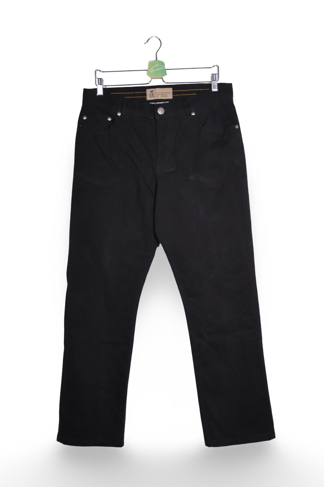 Pantaloni - Mustang chino negru din bumbac elastic – M – Bărbați - fata