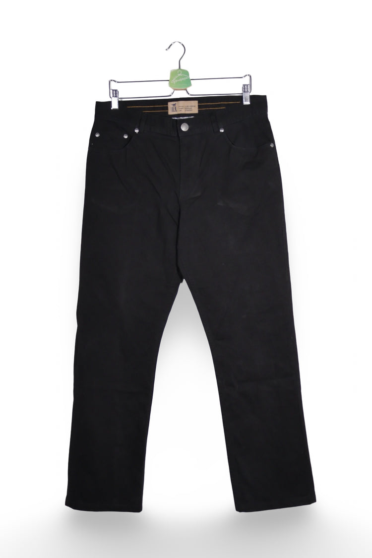 Pantaloni - Mustang chino negru din bumbac elastic – M – Bărbați - fata