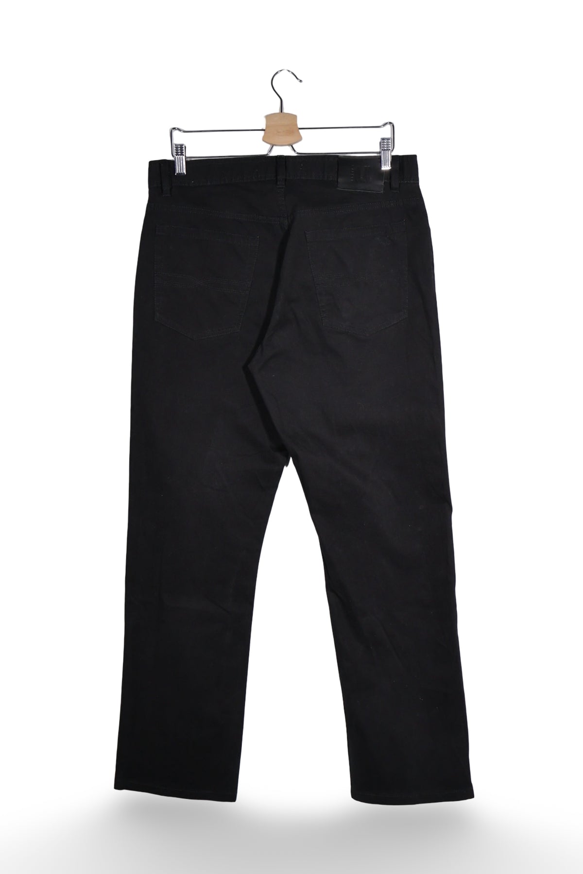 Pantaloni - Mustang chino negru din bumbac elastic – M – Bărbați - spate