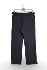 Pantaloni - Vaude tehnici negri, elastici, cu buzunare cu fermoar – S – Bărbați - spate