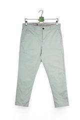 Pantaloni - Lui Jo chino verde-salvie din bumbac – M – Bărbați