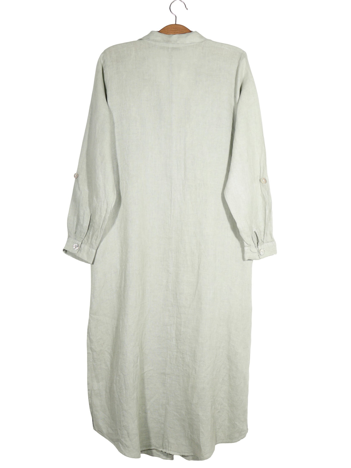 Rochie ZARA verde salvie deschis mărime M vedere din spate second-hand premium