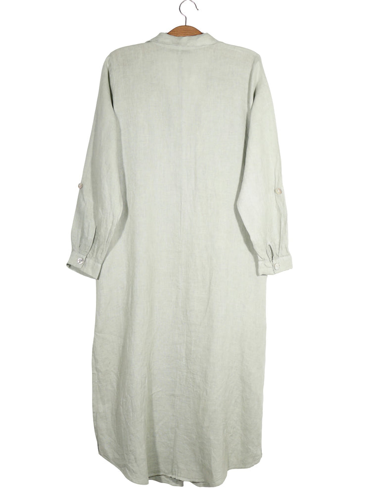 Rochie ZARA verde salvie deschis mărime M vedere din spate second-hand premium