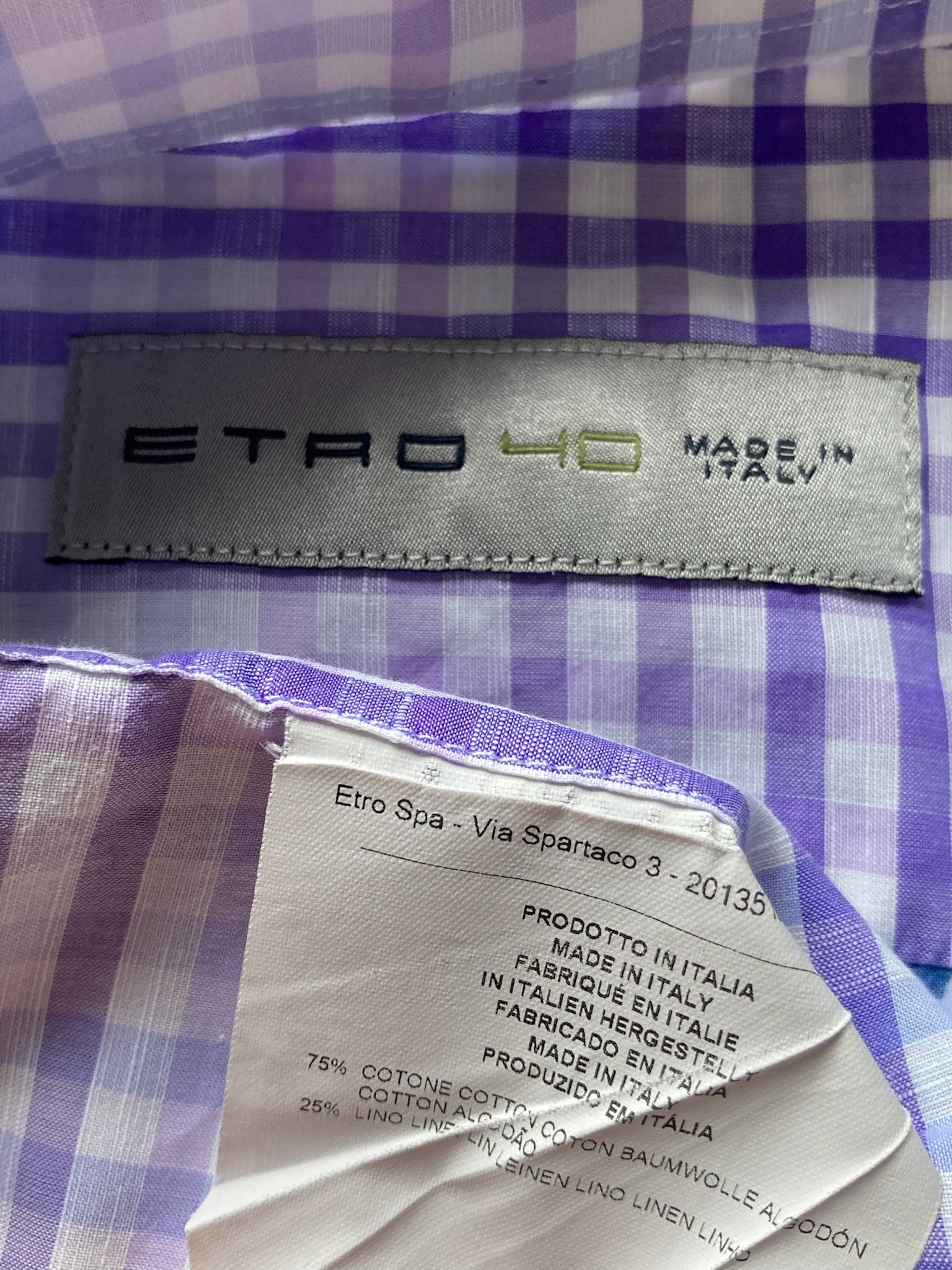 Camasa Etro (75%bumbac/25%in) - marimea 40 - M