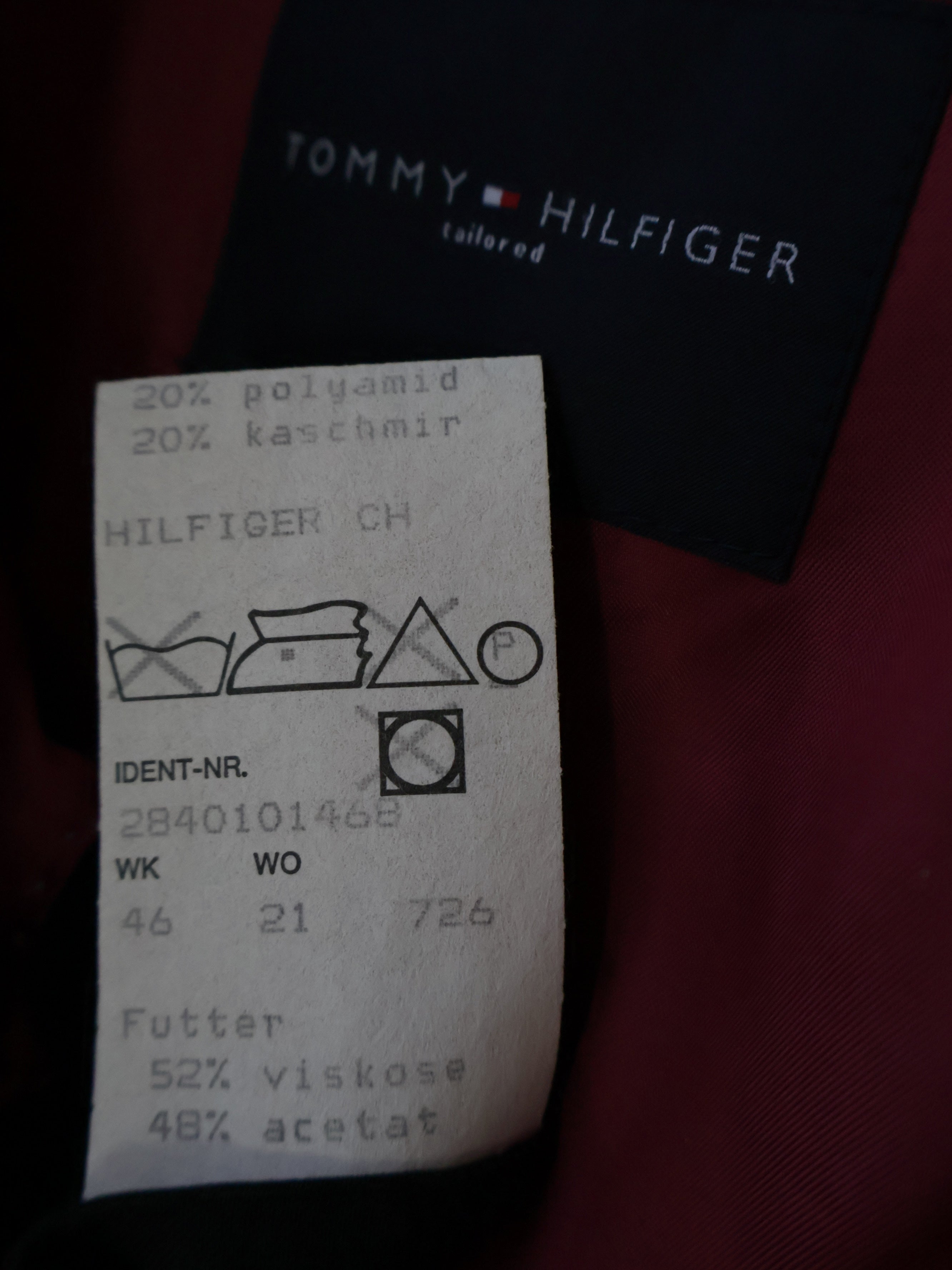 Palton (lana&cashmir) Tommy Hilfiger - marimea L/XL - Barbati