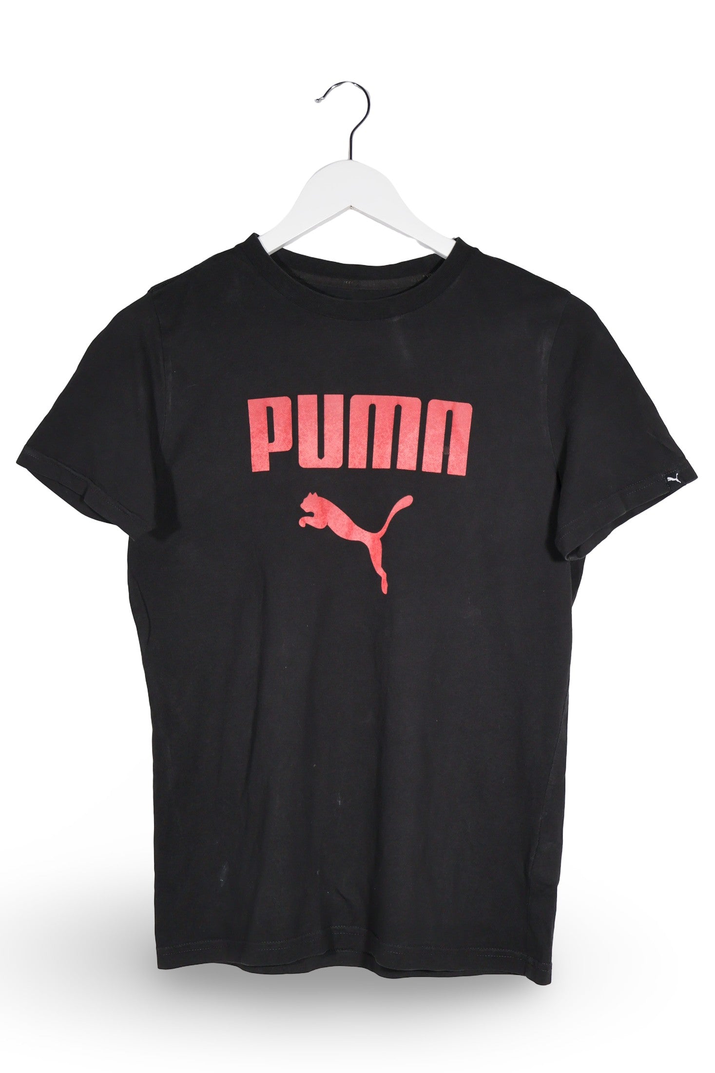 Tricou PUMA negru mărime XS vedere din față second-hand premium