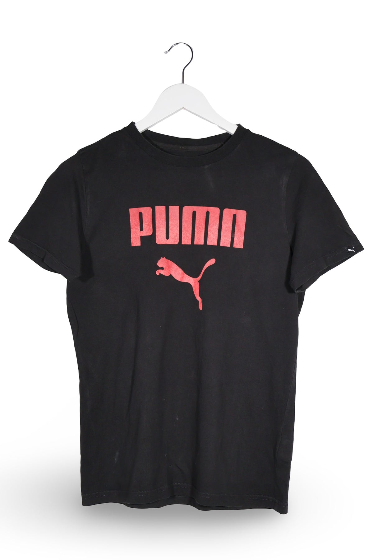 Tricou PUMA negru mărime XS vedere din față second-hand premium