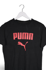 Tricou PUMA negru mărime XS detaliu material și croială second-hand premium