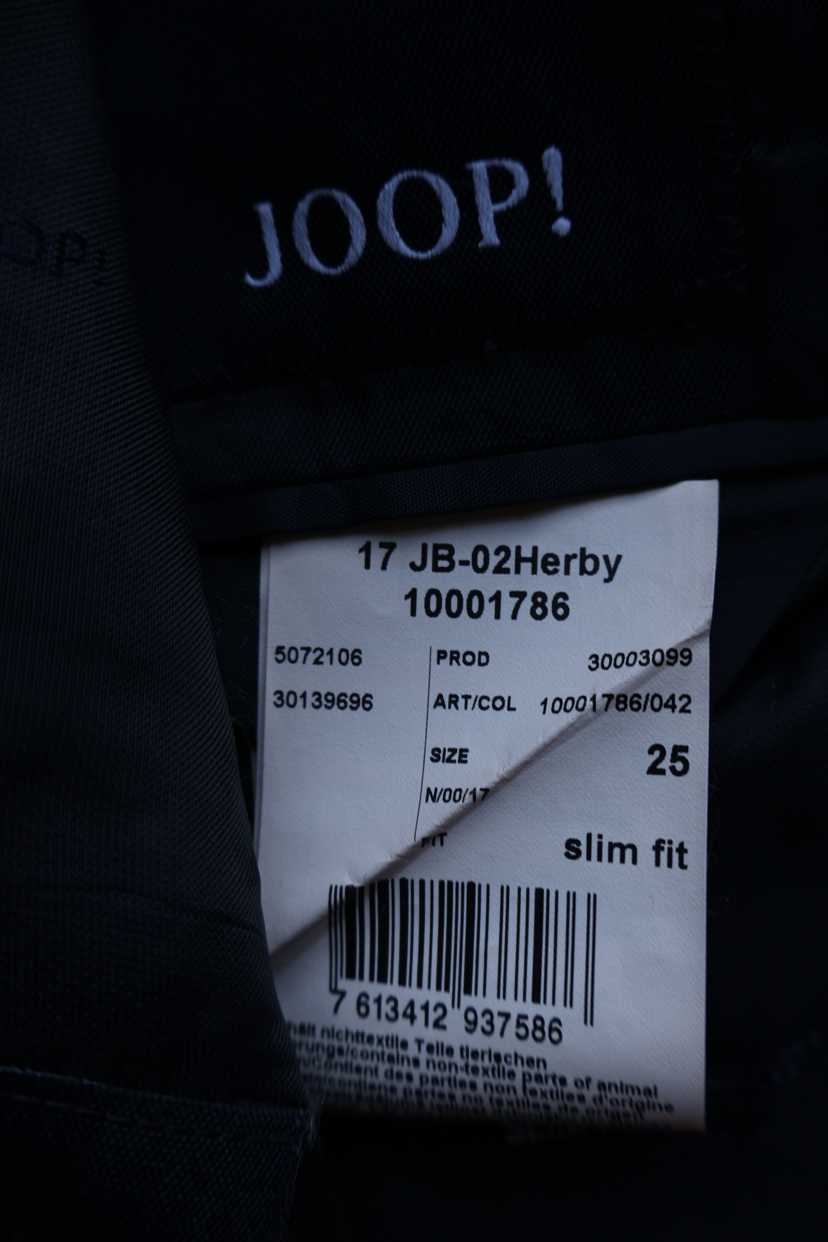 Sacou (100%lana) Joop - marimea M/L - Barbati
