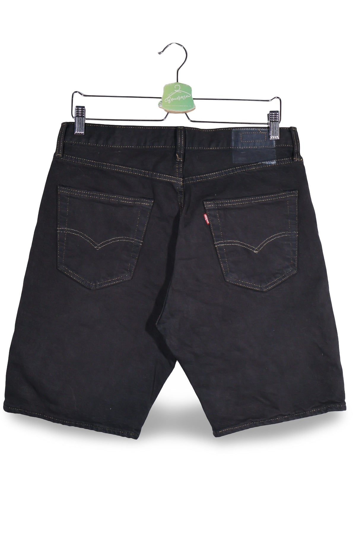 Blugi scurti Levi's negru mărime S vedere din spate second-hand premium